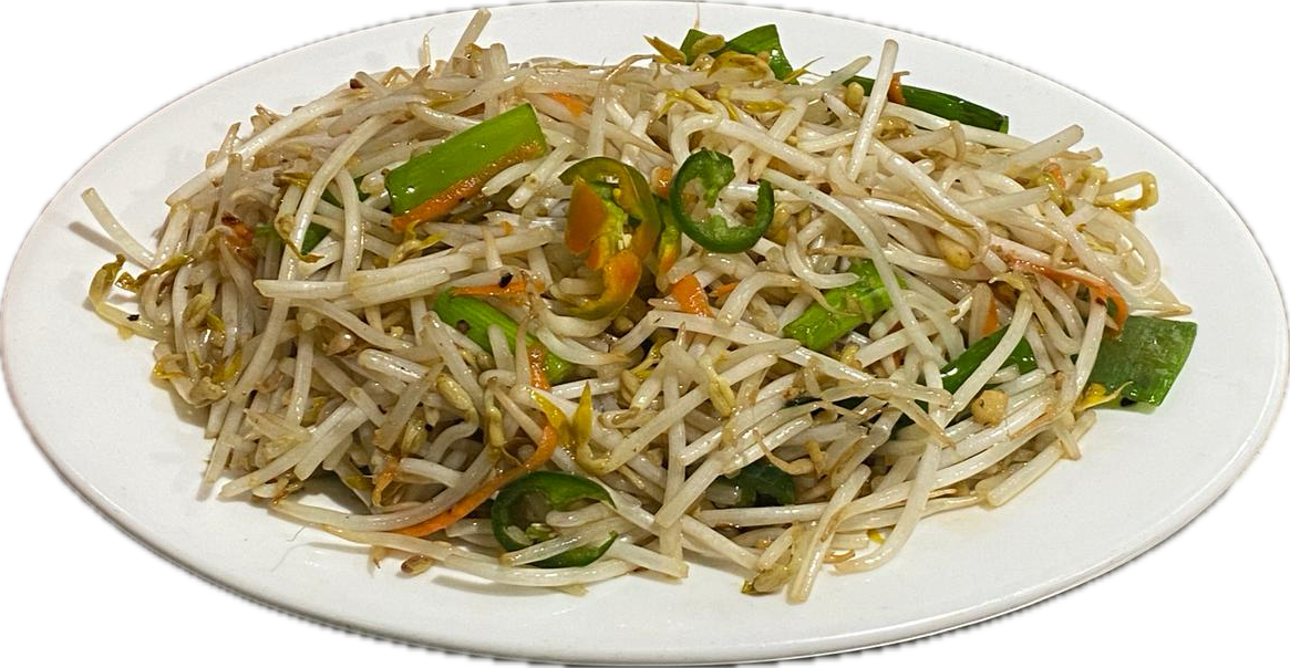Stir Fry Bean Sprouts with Salted Fish